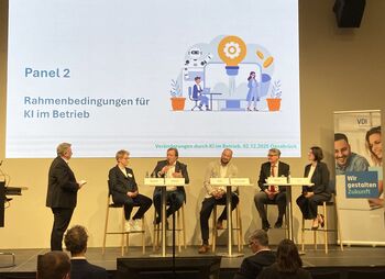 Panel zum Thema: "Rahmenbedingungen für KI im Betrieb"