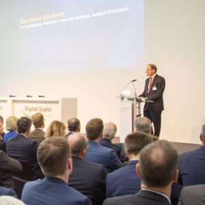 Keynote Karl-Heinz Streibich, Co-Vorsitzender Plattform Lernende Systeme und acatech Präsident