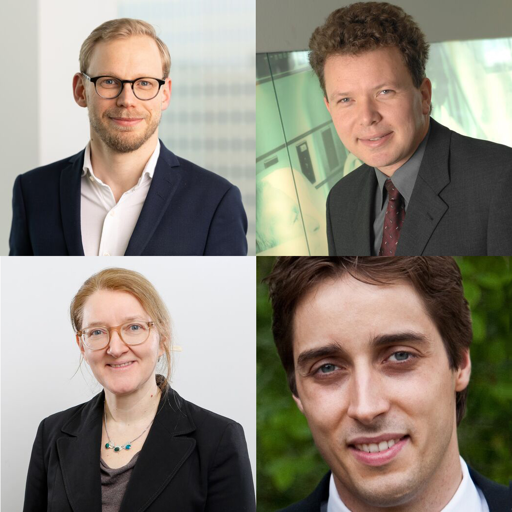 Auf dem Bild sind Dr. Jean Enno Charton, Prof. Dr. Björn Heismann, Prof. Dr. Dagmar Krefting und Matthieu-P. Schapranow zu sehen.